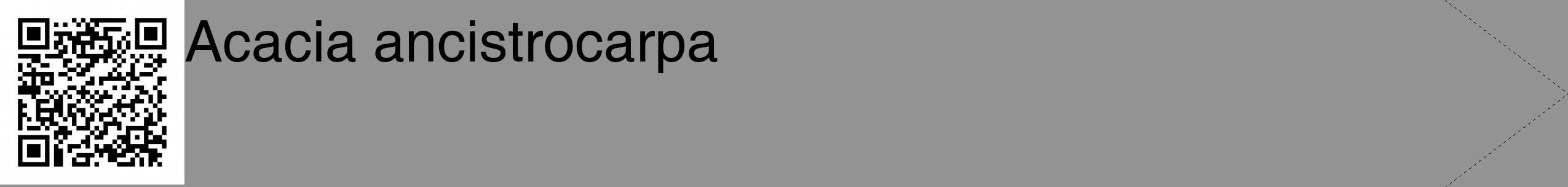 Étiquette de : Acacia ancistrocarpa - format c - style noire44_simple_simplehel avec qrcode et comestibilité