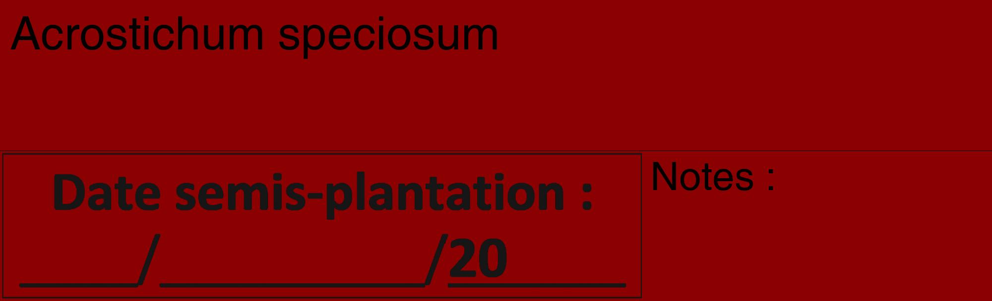 Étiquette de : Acrostichum speciosum - format c - style noire34_basique_basiquehel avec comestibilité