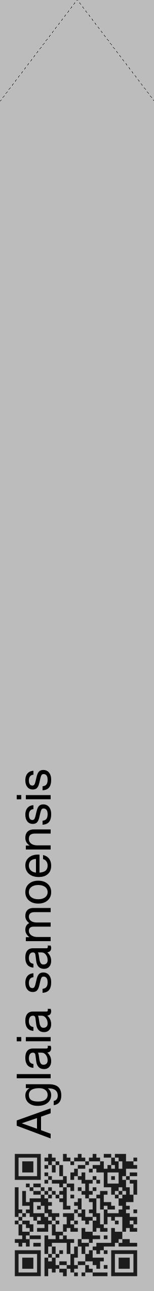 Étiquette de : Aglaia samoensis - format c - style noire1_simple_simplehel avec qrcode et comestibilité - position verticale