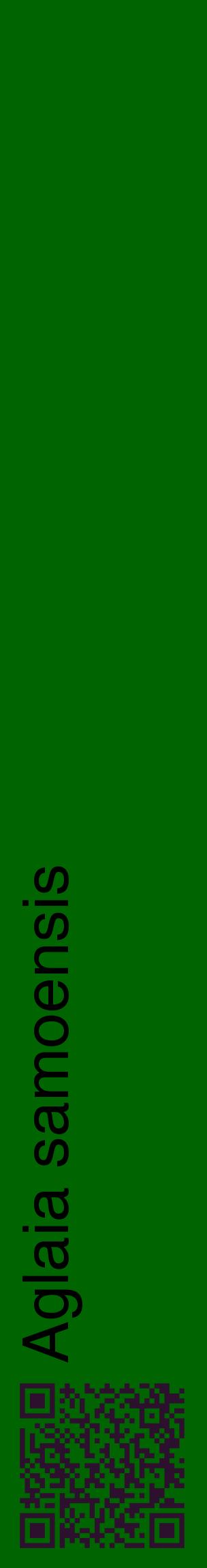 Étiquette de : Aglaia samoensis - format c - style noire8_basiquehel avec qrcode et comestibilité