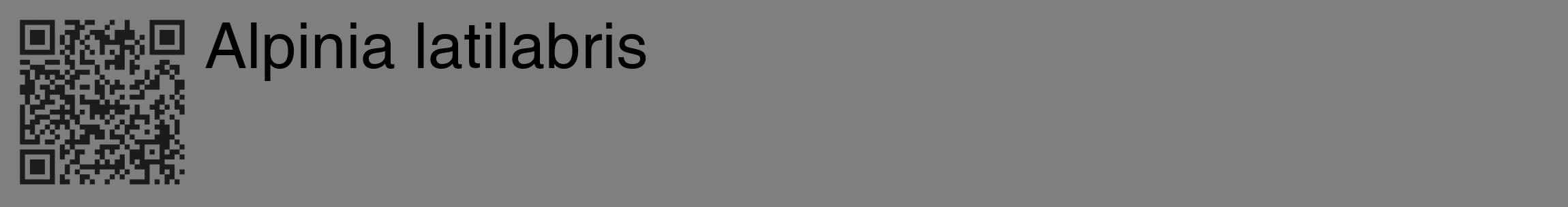Étiquette de : Alpinia latilabris - format c - style noire31_basique_basiquehel avec qrcode et comestibilité