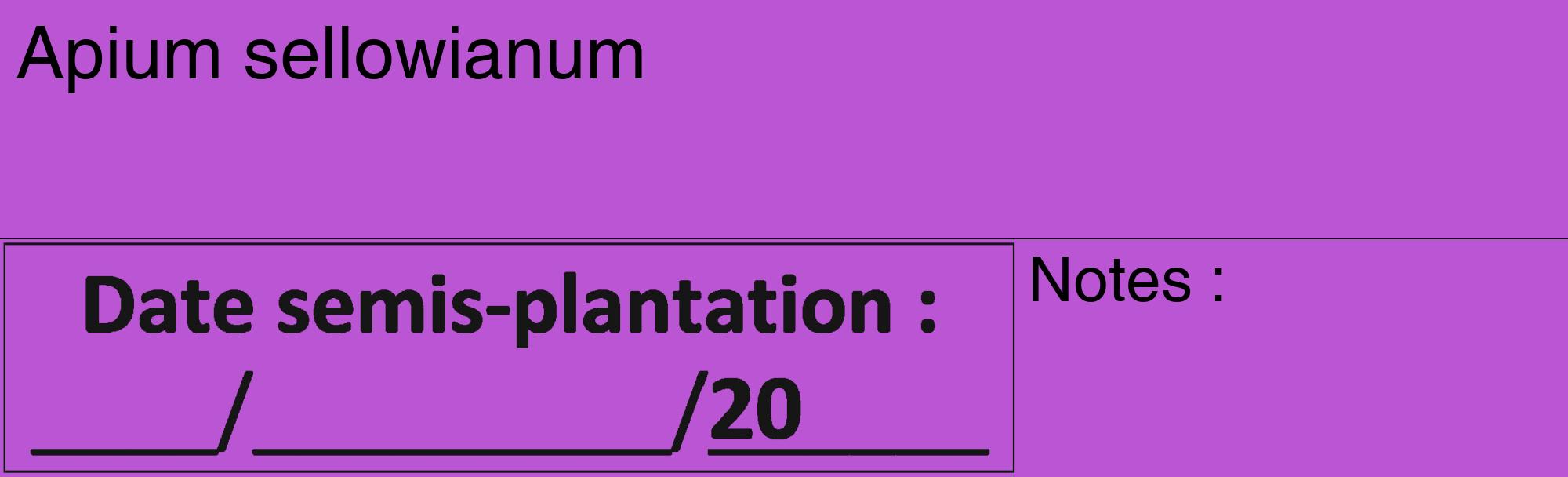 Étiquette de : Apium sellowianum - format c - style noire50_basique_basiquehel avec comestibilité