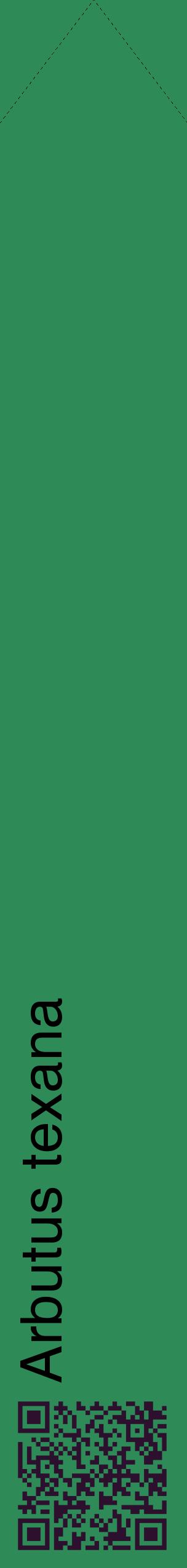 Étiquette de : Arbutus texana - format c - style noire11_simplehel avec qrcode et comestibilité