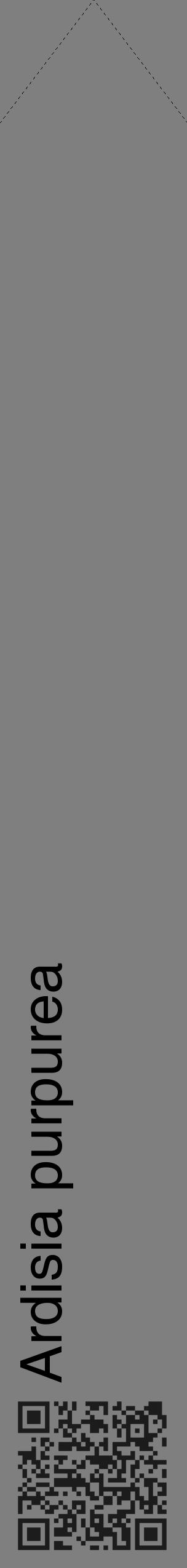 Étiquette de : Ardisia purpurea - format c - style noire31_simple_simplehel avec qrcode et comestibilité - position verticale