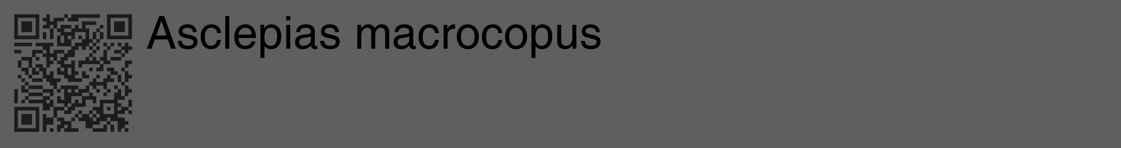 Étiquette de : Asclepias macrocopus - format c - style noire10_basique_basiquehel avec qrcode et comestibilité