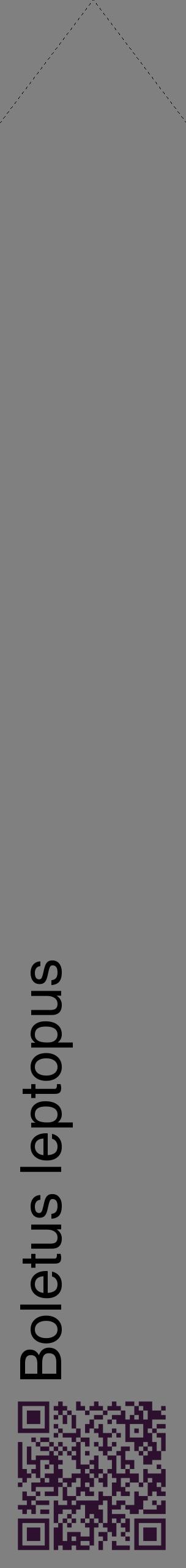 Étiquette de : Boletus leptopus - format c - style noire57_simplehel avec qrcode et comestibilité