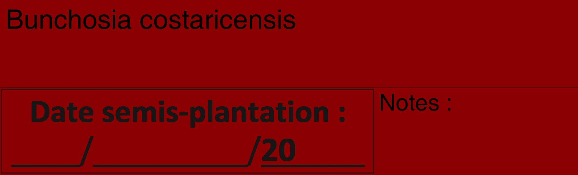 Étiquette de : Bunchosia costaricensis - format c - style noire34_basique_basiquehel avec comestibilité