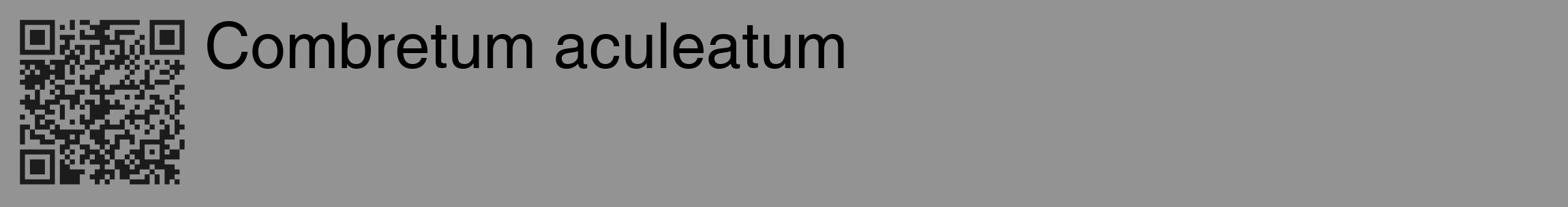 Étiquette de : Combretum aculeatum - format c - style noire44_basique_basiquehel avec qrcode et comestibilité