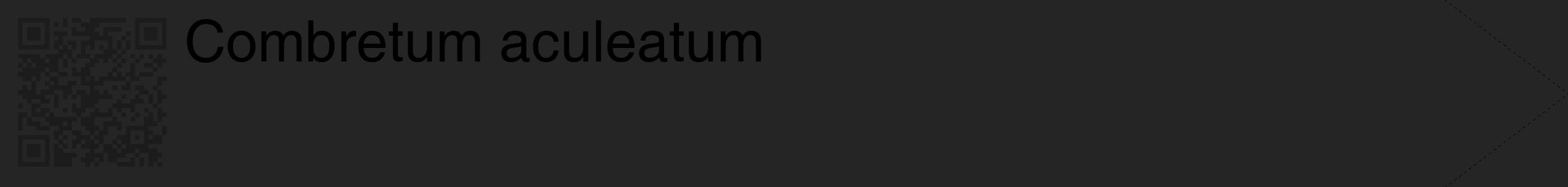 Étiquette de : Combretum aculeatum - format c - style noire47_simple_simplehel avec qrcode et comestibilité