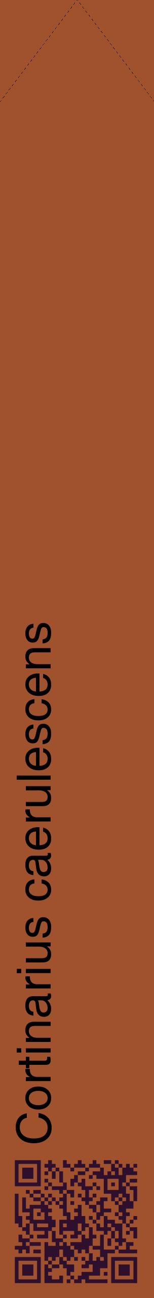 Étiquette de : Cortinarius caerulescens - format c - style noire32_simplehel avec qrcode et comestibilité