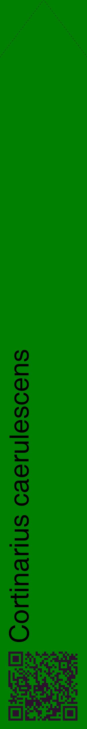 Étiquette de : Cortinarius caerulescens - format c - style noire9_simplehel avec qrcode et comestibilité
