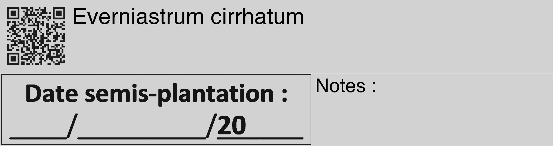 Étiquette de : Everniastrum cirrhatum - format c - style noire14_basique_basiquehel avec qrcode et comestibilité