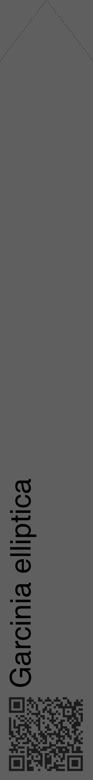 Étiquette de : Garcinia elliptica - format c - style noire10_simple_simplehel avec qrcode et comestibilité - position verticale
