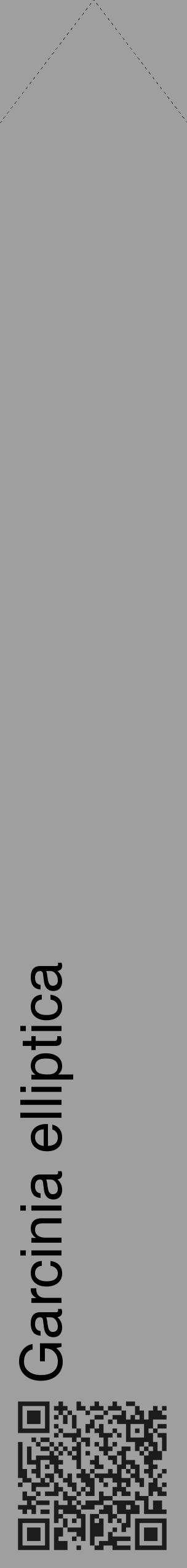 Étiquette de : Garcinia elliptica - format c - style noire24_simple_simplehel avec qrcode et comestibilité - position verticale
