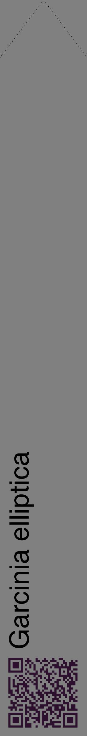 Étiquette de : Garcinia elliptica - format c - style noire57_simplehel avec qrcode et comestibilité