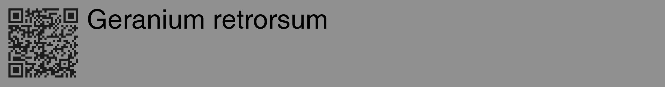 Étiquette de : Geranium retrorsum - format c - style noire4_basique_basiquehel avec qrcode et comestibilité