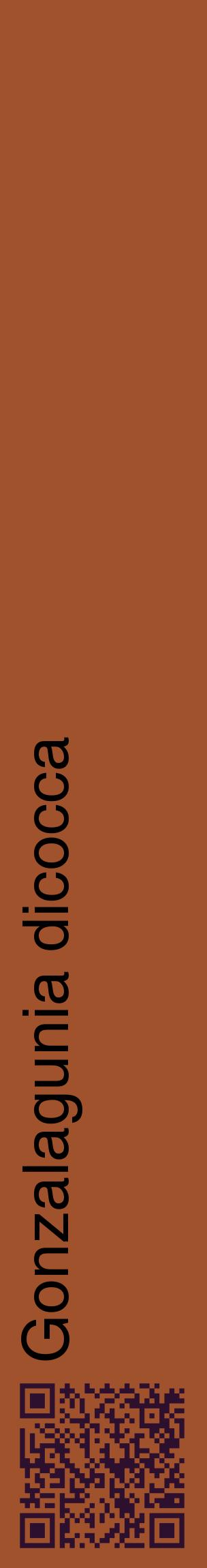 Étiquette de : Gonzalagunia dicocca - format c - style noire32_basiquehel avec qrcode et comestibilité