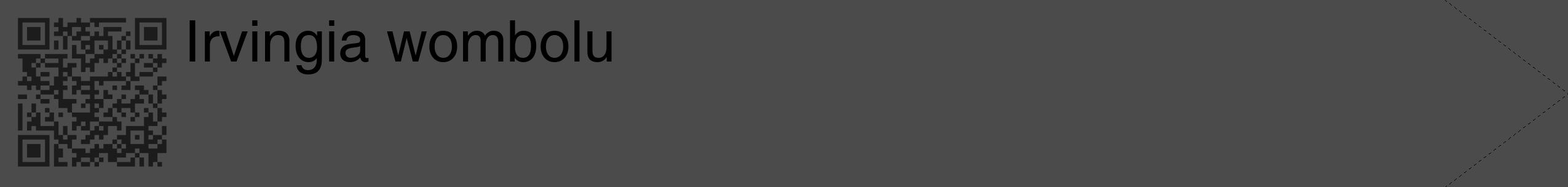 Étiquette de : Irvingia wombolu - format c - style noire9_simple_simplehel avec qrcode et comestibilité