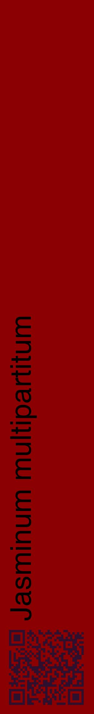 Étiquette de : Jasminum multipartitum - format c - style noire34_basiquehel avec qrcode et comestibilité