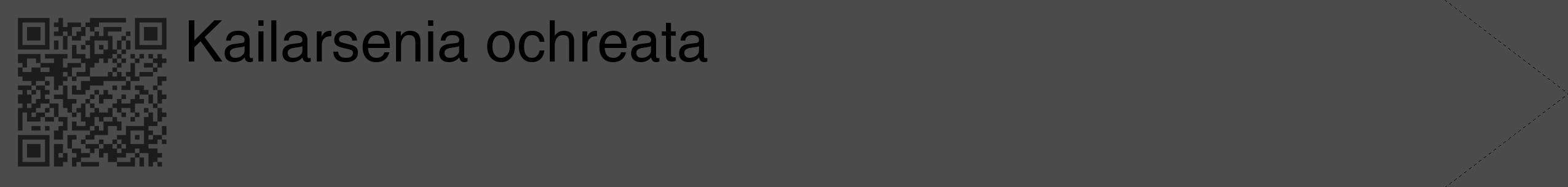 Étiquette de : Kailarsenia ochreata - format c - style noire9_simple_simplehel avec qrcode et comestibilité