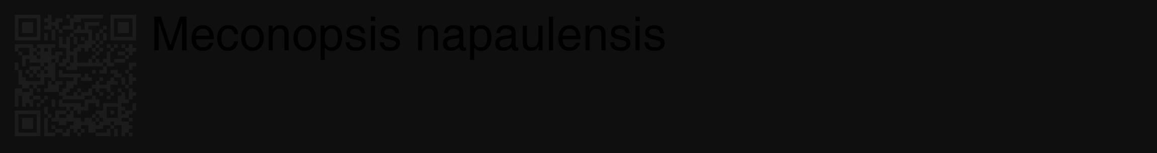 Étiquette de : Meconopsis napaulensis - format c - style noire7_basique_basiquehel avec qrcode et comestibilité