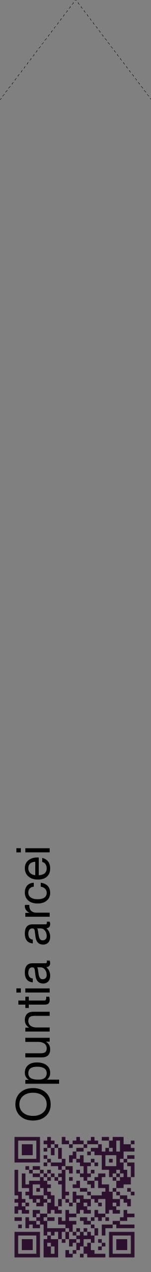 Étiquette de : Opuntia arcei - format c - style noire57_simplehel avec qrcode et comestibilité