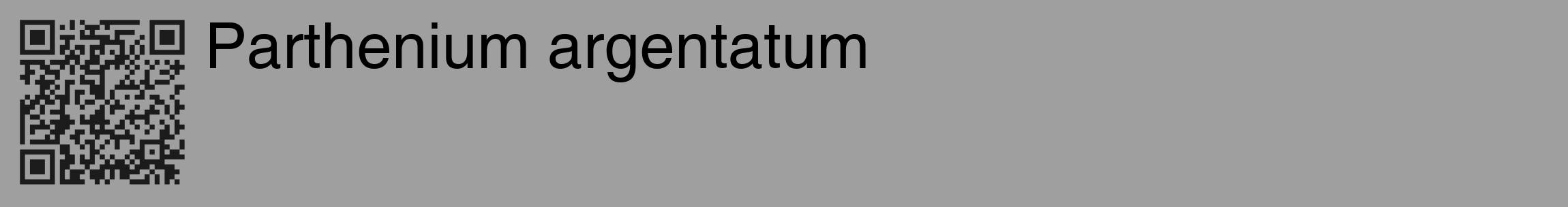 Étiquette de : Parthenium argentatum - format c - style noire24_basique_basiquehel avec qrcode et comestibilité