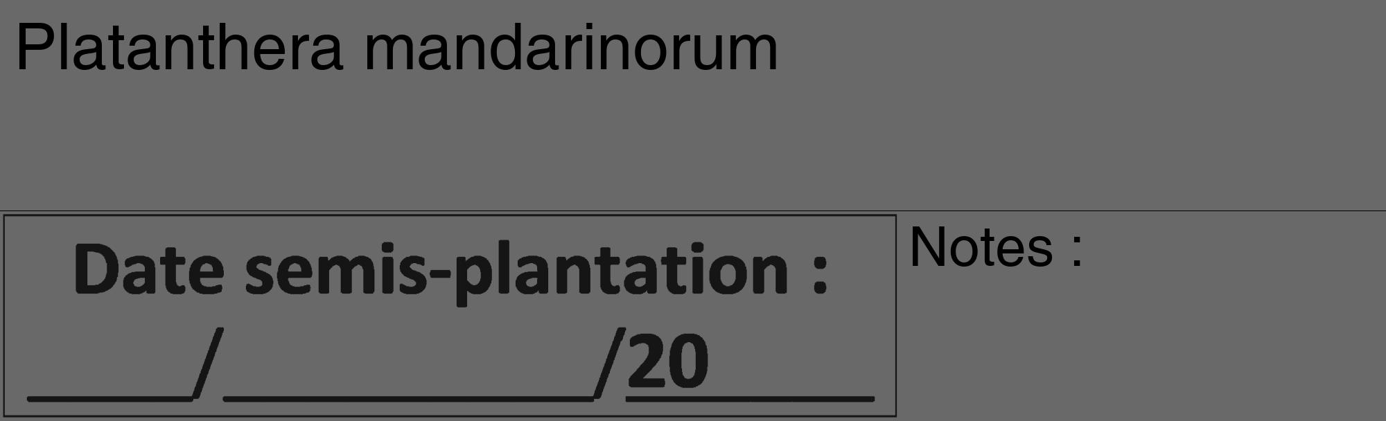 Étiquette de : Platanthera mandarinorum - format c - style noire11_basique_basiquehel avec comestibilité