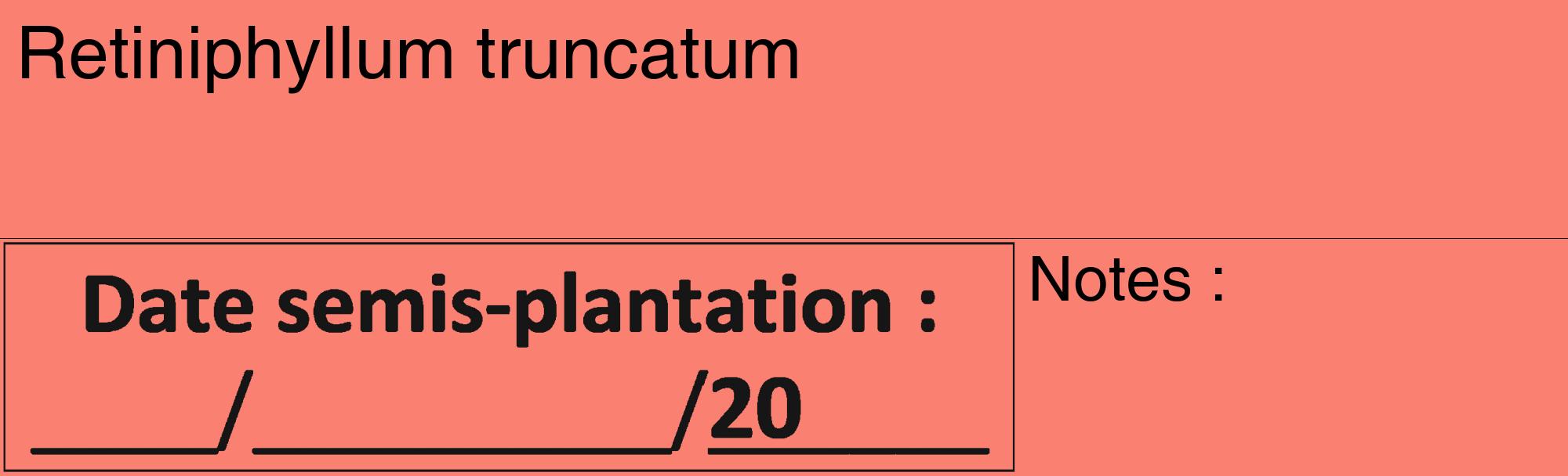 Étiquette de : Retiniphyllum truncatum - format c - style noire38_basique_basiquehel avec comestibilité