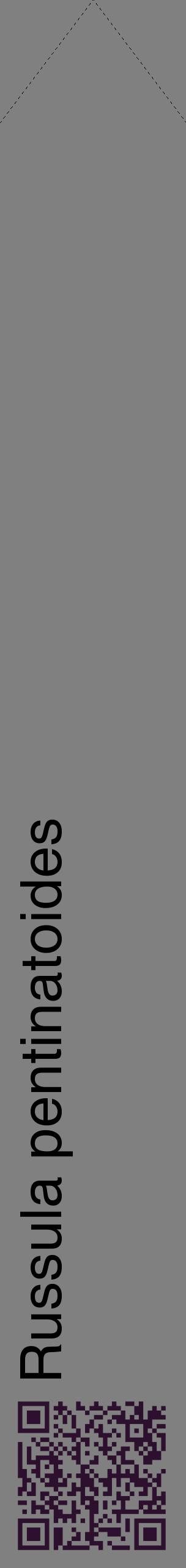 Étiquette de : Russula pentinatoides - format c - style noire57_simplehel avec qrcode et comestibilité