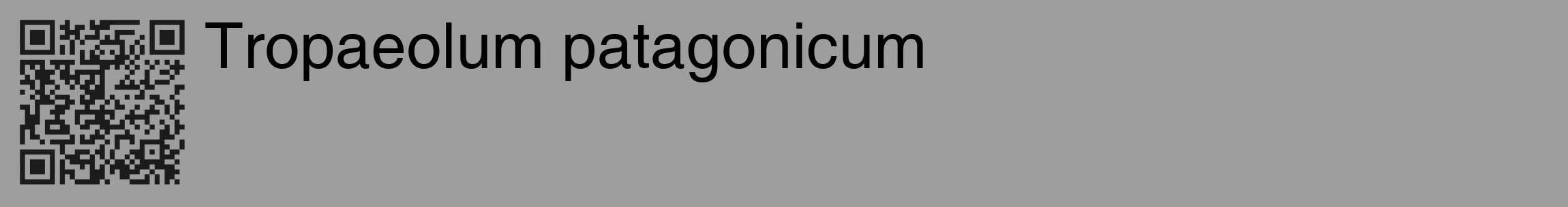 Étiquette de : Tropaeolum patagonicum - format c - style noire23_basique_basiquehel avec qrcode et comestibilité