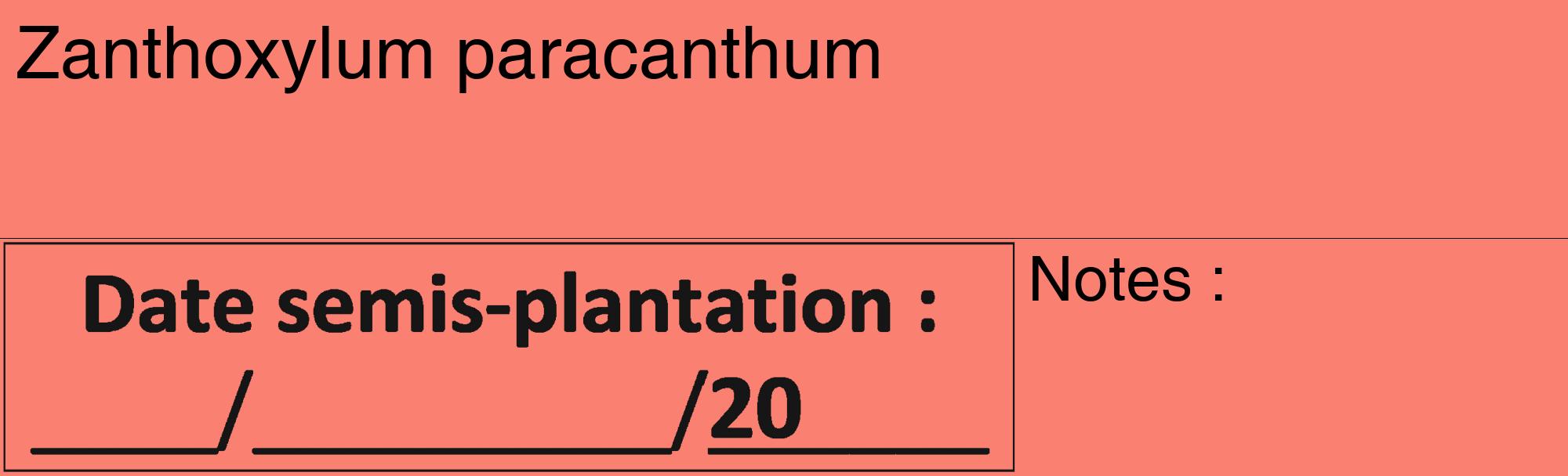 Étiquette de : Zanthoxylum paracanthum - format c - style noire38_basique_basiquehel avec comestibilité