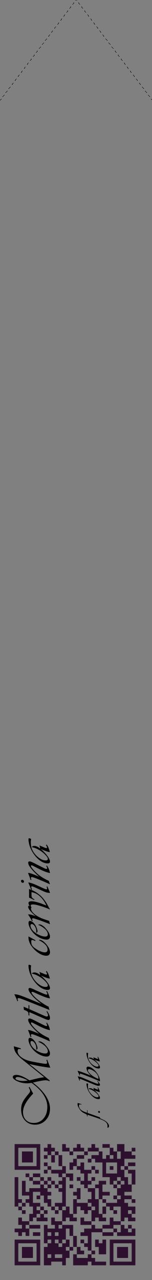 Étiquette de : Mentha cervina f. alba - format c - style noire57_simpleviv avec qrcode et comestibilité