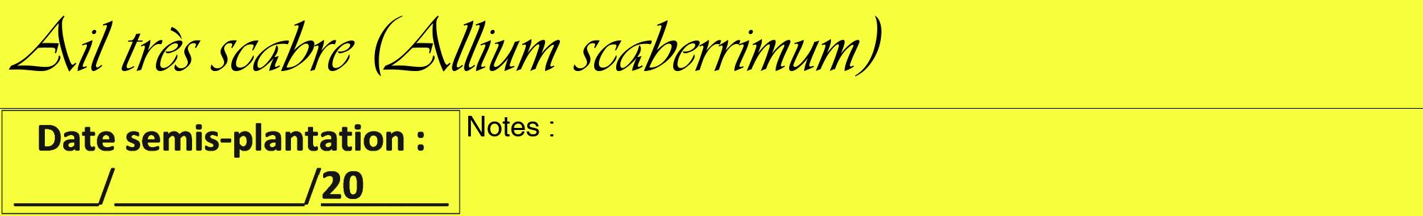 Étiquette de : Allium scaberrimum - format a - style noire18viv avec comestibilité