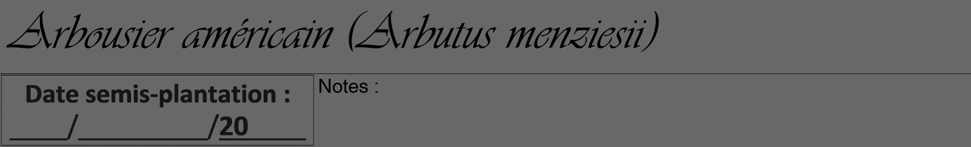 Étiquette de : Arbutus menziesii - format a - style noire43viv avec comestibilité
