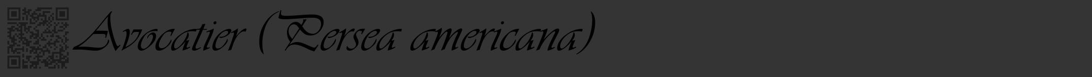 Étiquette de : Persea americana - format a - style noire46viv avec qrcode et comestibilité