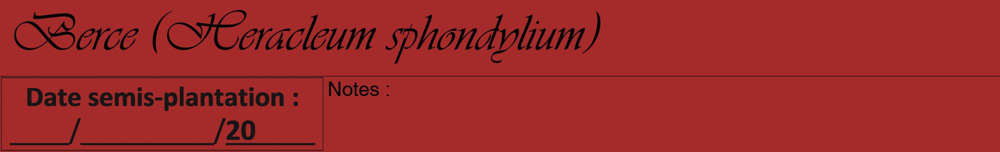 Étiquette de : Heracleum sphondylium - format a - style noire33viv avec comestibilité