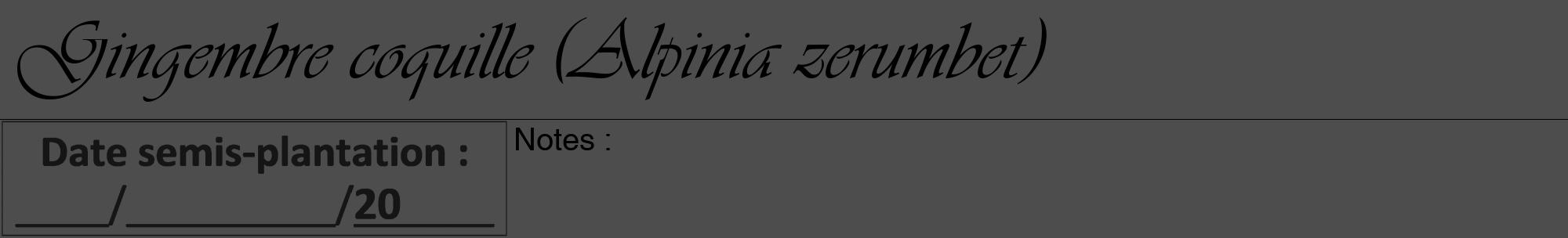 Étiquette de : Alpinia zerumbet - format a - style noire28viv avec comestibilité