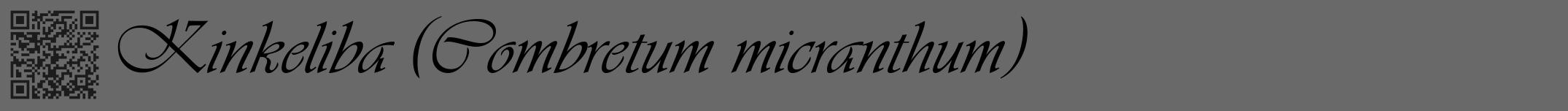 Étiquette de : Combretum micranthum - format a - style noire11viv avec qrcode et comestibilité