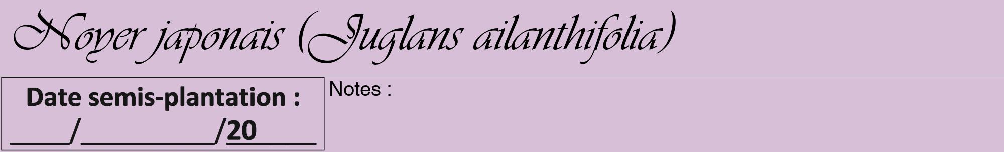 Étiquette de : Juglans ailanthifolia - format a - style noire54basiqueviv avec comestibilité
