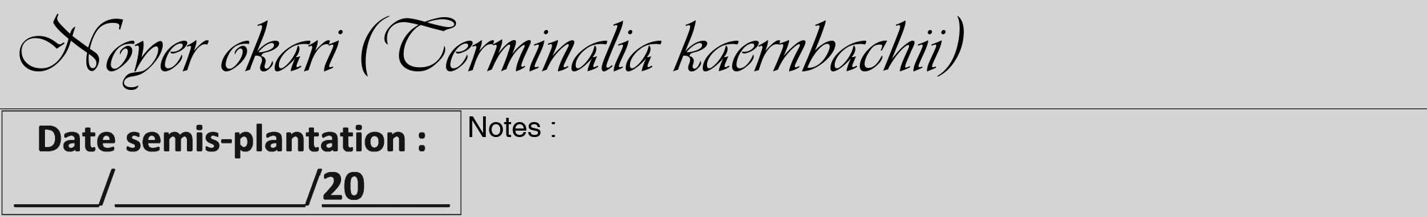 Étiquette de : Terminalia kaernbachii - format a - style noire40basiqueviv avec comestibilité