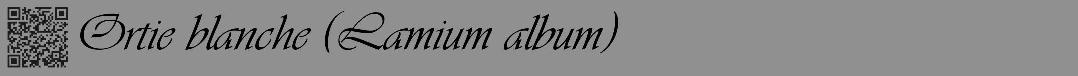 Étiquette de : Lamium album - format a - style noire4viv avec qrcode et comestibilité