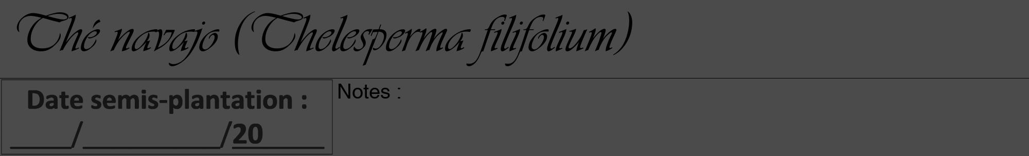 Étiquette de : Thelesperma filifolium - format a - style noire9viv avec comestibilité