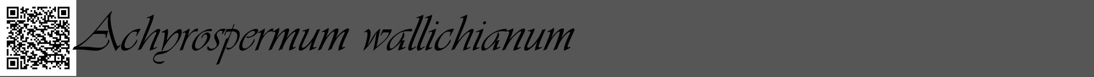 Étiquette de : Achyrospermum wallichianum - format a - style noire45viv avec qrcode et comestibilité