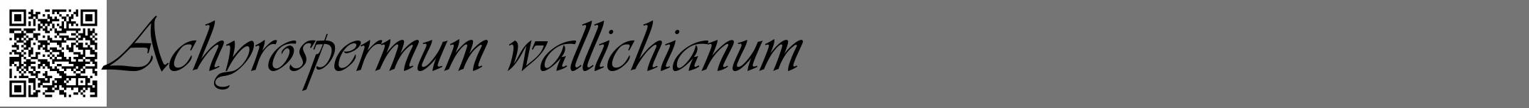 Étiquette de : Achyrospermum wallichianum - format a - style noire5viv avec qrcode et comestibilité