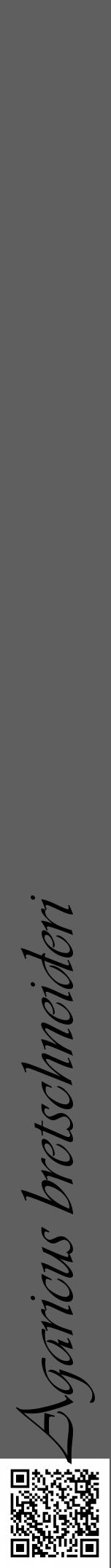 Étiquette de : Agaricus bretschneideri - format a - style noire10simpleviv avec qrcode et comestibilité - position verticale