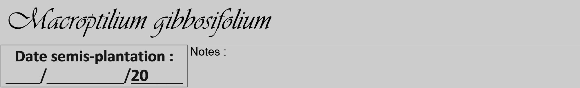 Étiquette de : Macroptilium gibbosifolium - format a - style noire0viv avec comestibilité
