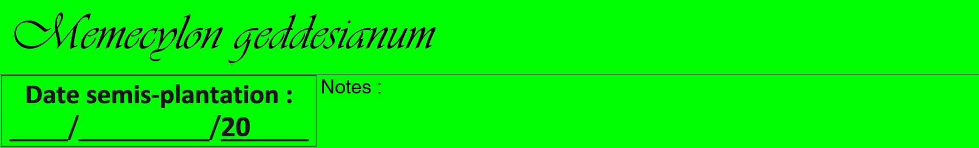 Étiquette de : Memecylon geddesianum - format a - style noire16viv avec comestibilité
