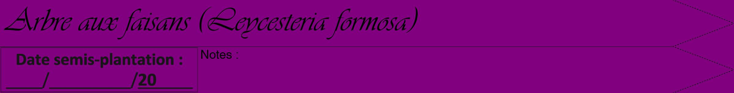 Étiquette de : Leycesteria formosa - format b - style noire46viv avec comestibilité
