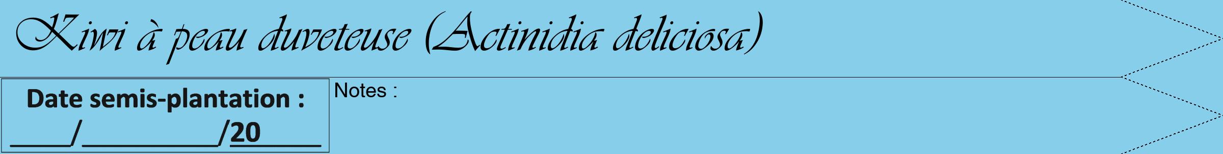 Étiquette de : Actinidia deliciosa - format b - style noire1viv avec comestibilité
